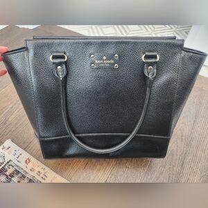 Kate Spade Wellesley Camryn Black Pebbled Leather Tote
